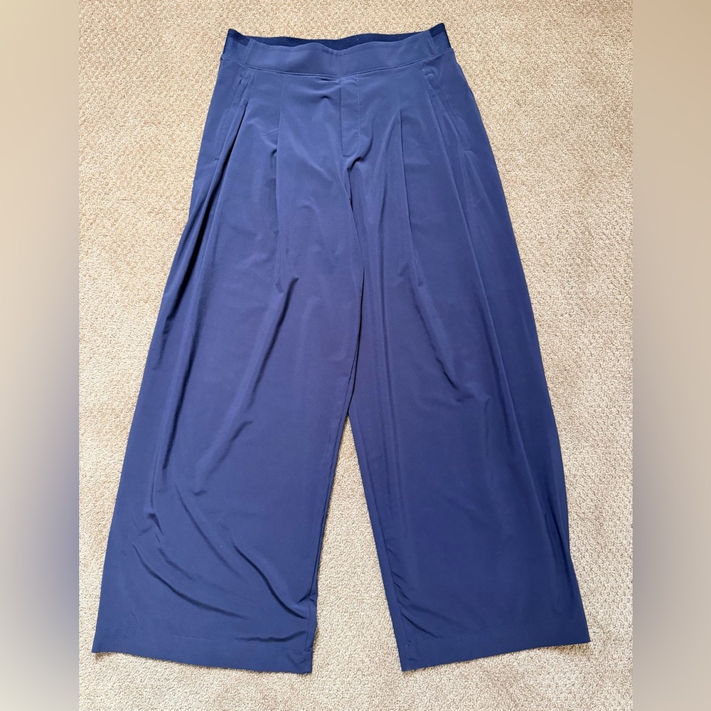 Wide leg trouser pants